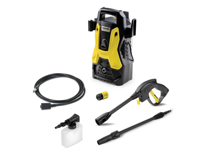 Lavadora De Alta Pressão Kärcher Prática Black 1500 Psi/libras 1400w 300l/h Com Aplicador De Detergente E Lança Regulável 220v