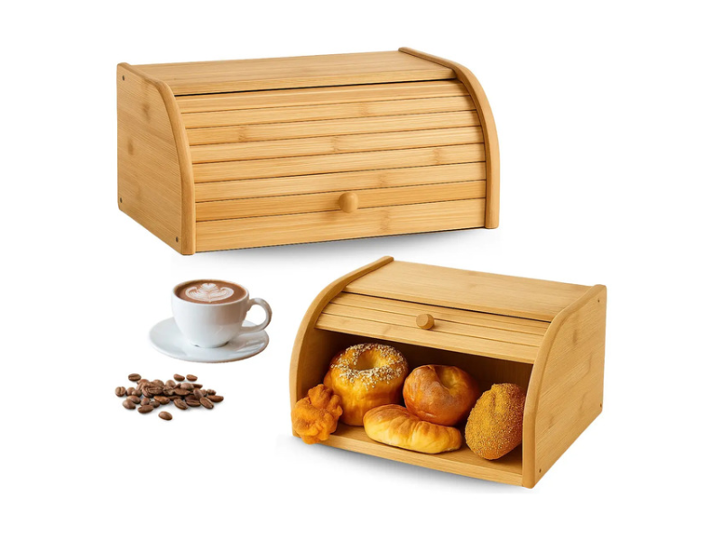 Porta Pão Bambu Cozinha Armazenamento Pães Padaria Ecoeden Porta Pães